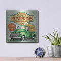 'Pumpkin Patch' by Mollie B Art – Metal Wall Art, 12x12 room view