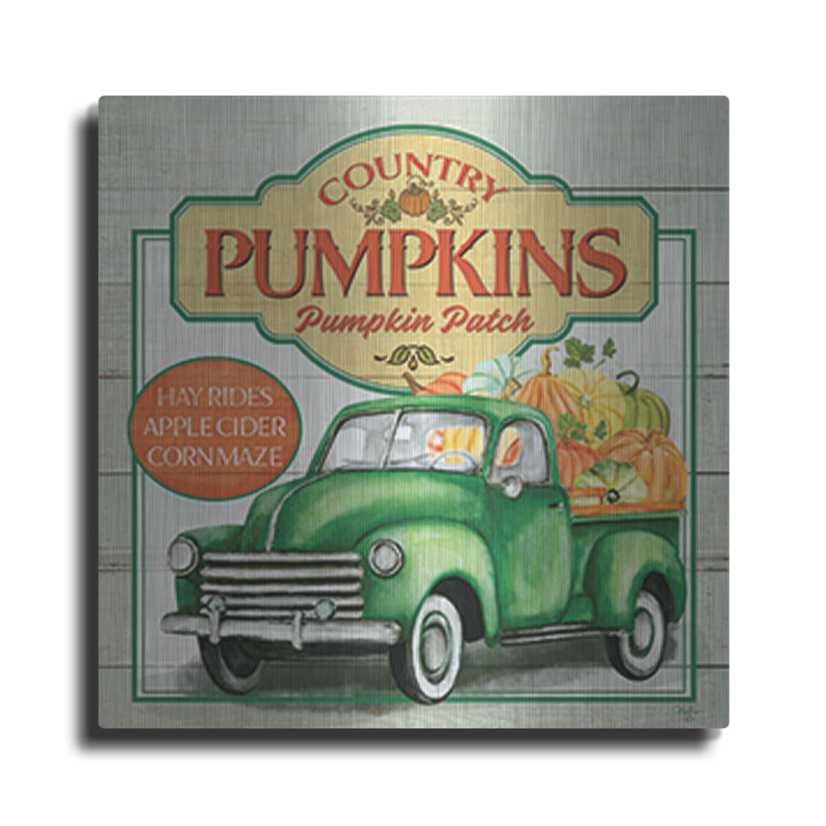 'Pumpkin Patch' by Mollie B Art – Metal Wall Art