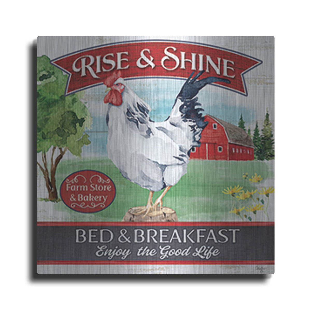 'Bed & Breakfast' by Mollie B Art – Metal Wall Art