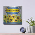 'Blooms & Butterflies' by Mollie B Art – Metal Wall Art, 12x12 room view
