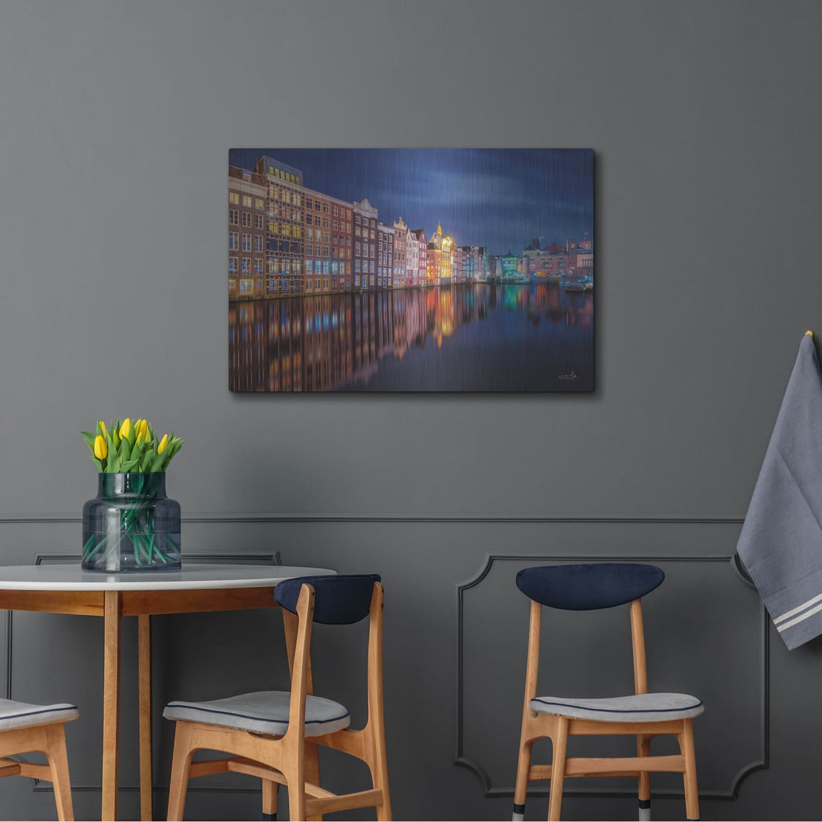 'Building Row Reflections 2' by Martin Podt – Metal Wall Art, 36x24 room view