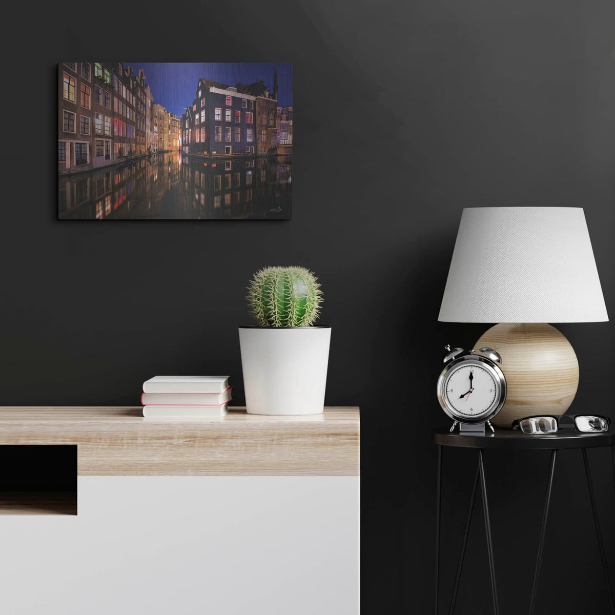 'Building Row Reflections 3' by Martin Podt – Metal Wall Art, 24x16 room view