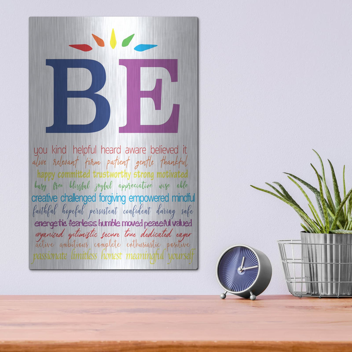 'Be You' by Lauren Rader – Metal Wall Art, 12x16 room view