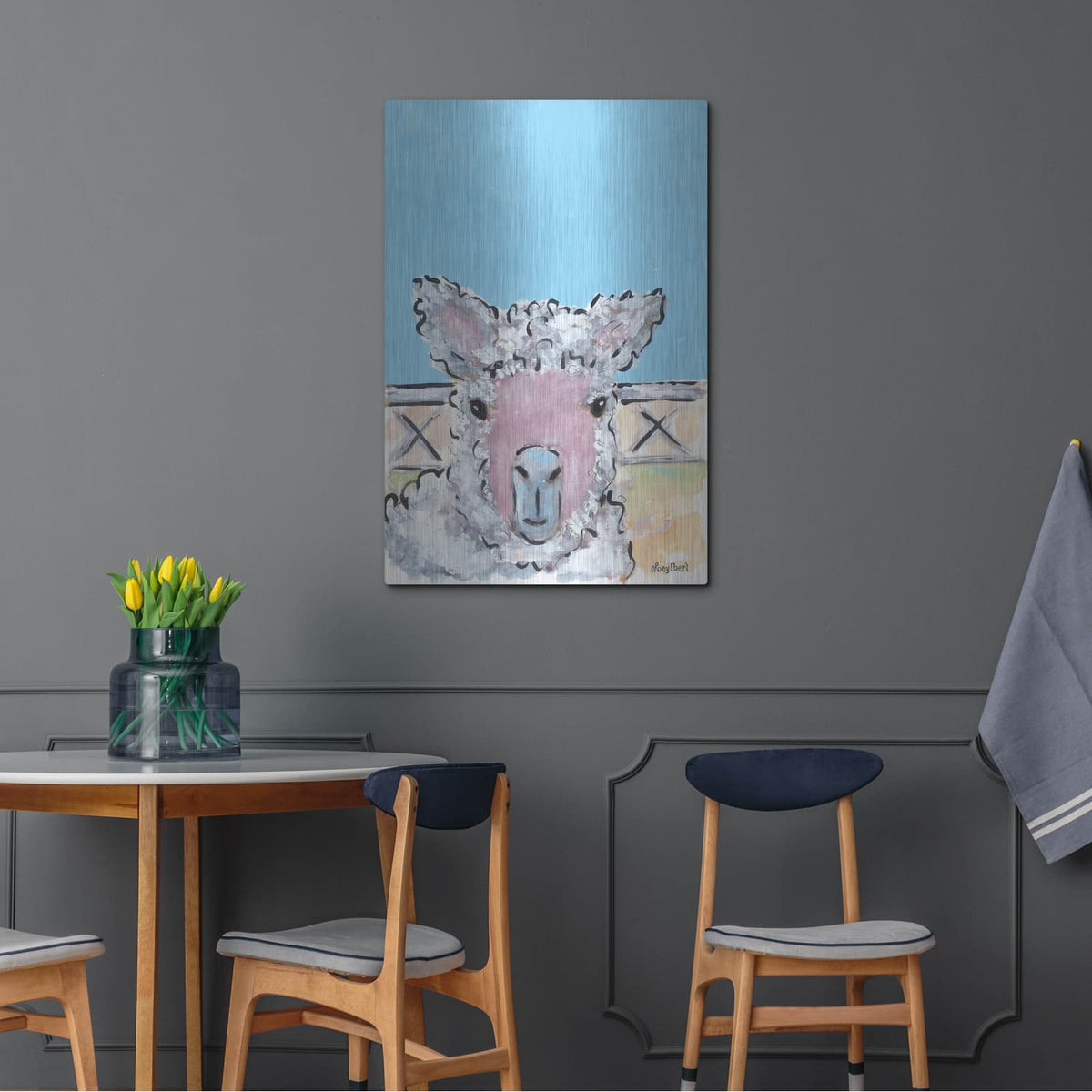'Baa Baa' by Roey Ebert – Metal Wall Art, 24x36 room view
