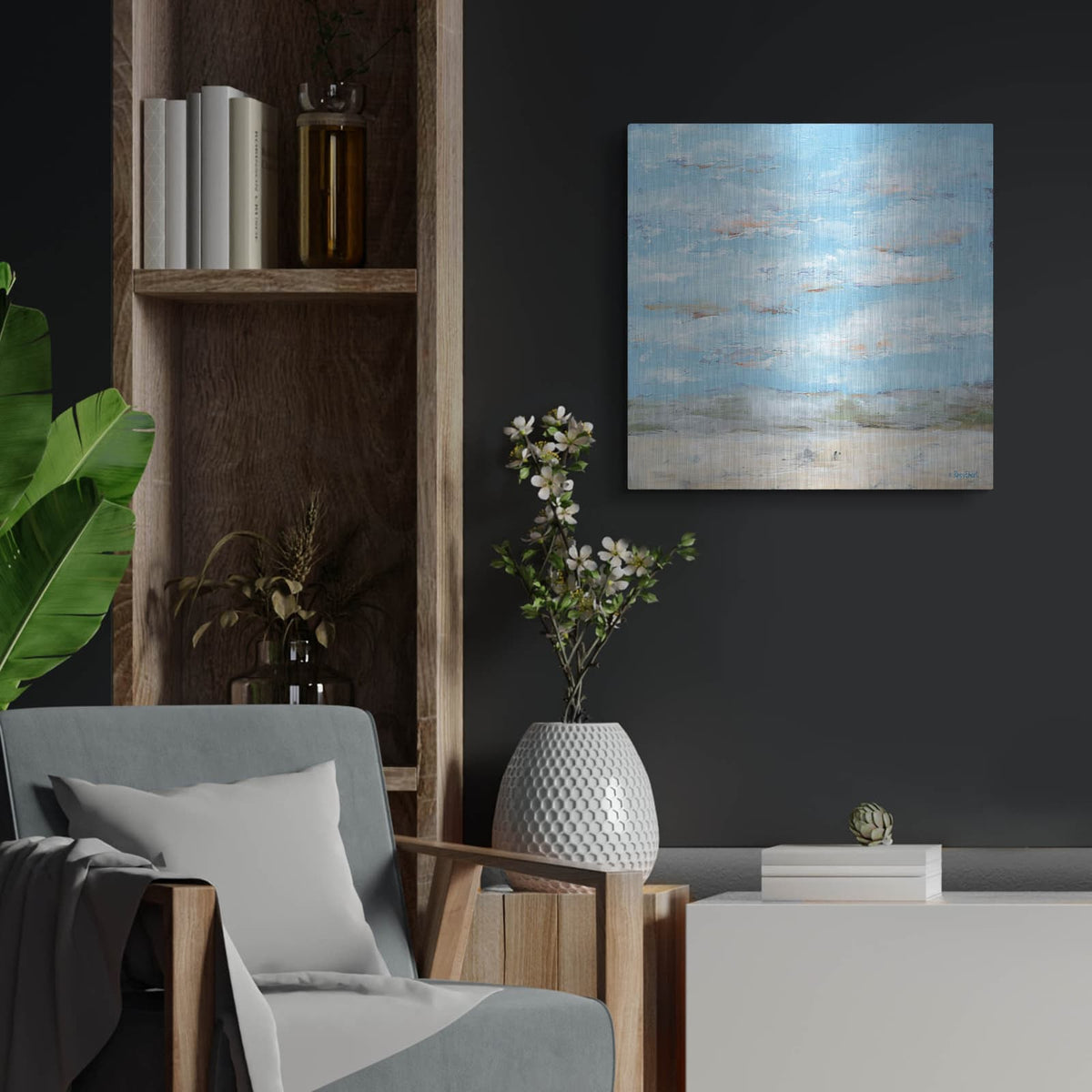 'Look Up, Part 1' by Roey Ebert – Metal Wall Art, 24x24 room view