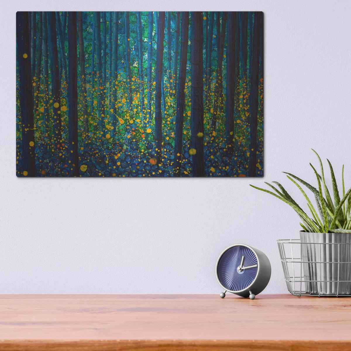 'Fireflies' by DB Waterman – Metal Wall Art, 16x12 room view