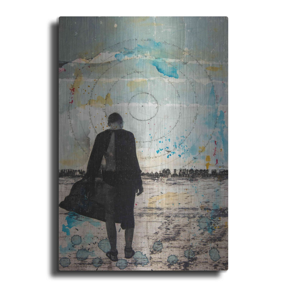 'Girl Wandering' by DB Waterman – Metal Wall Art