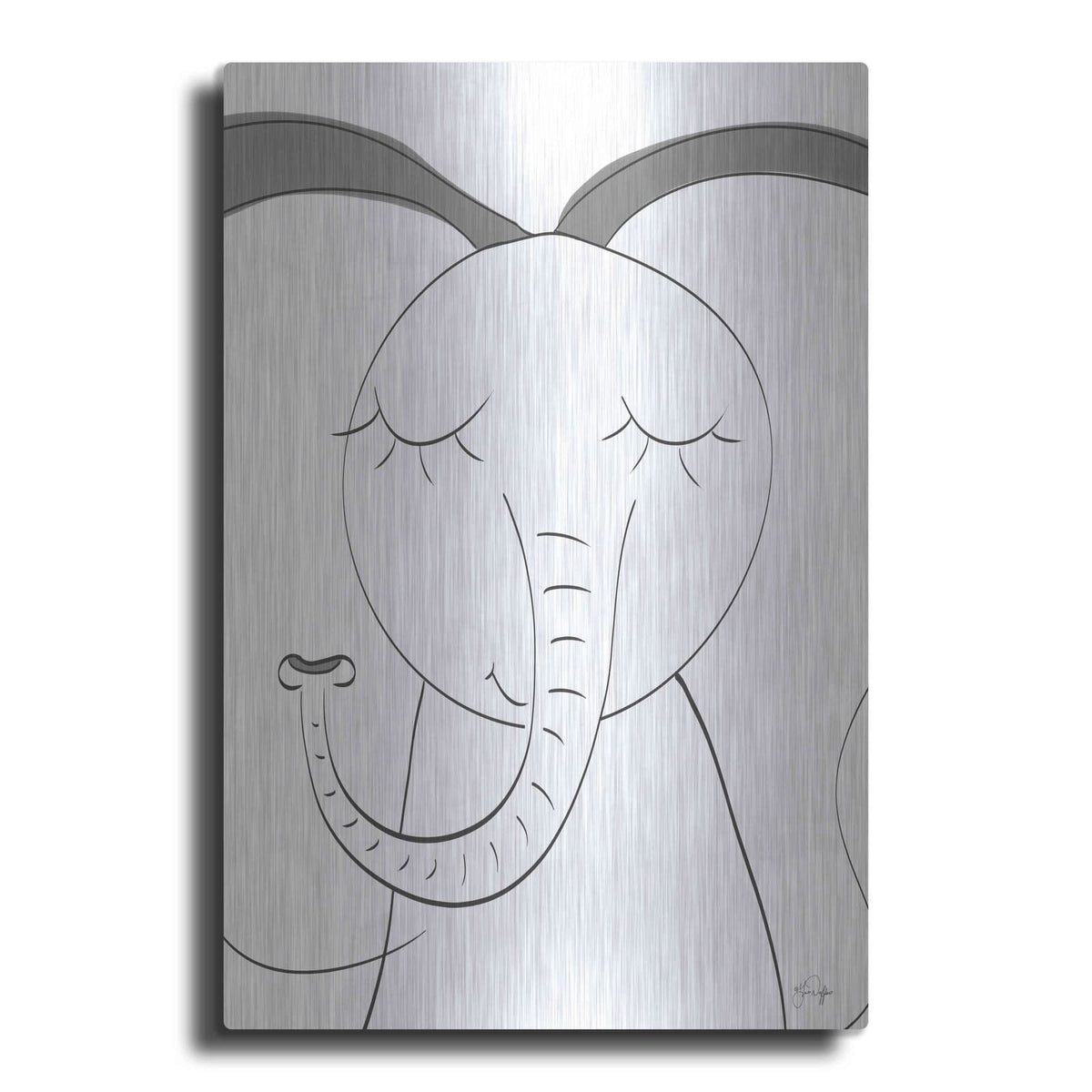 'Ice Elephant' by Yass Naffas Designs – Metal Wall Art