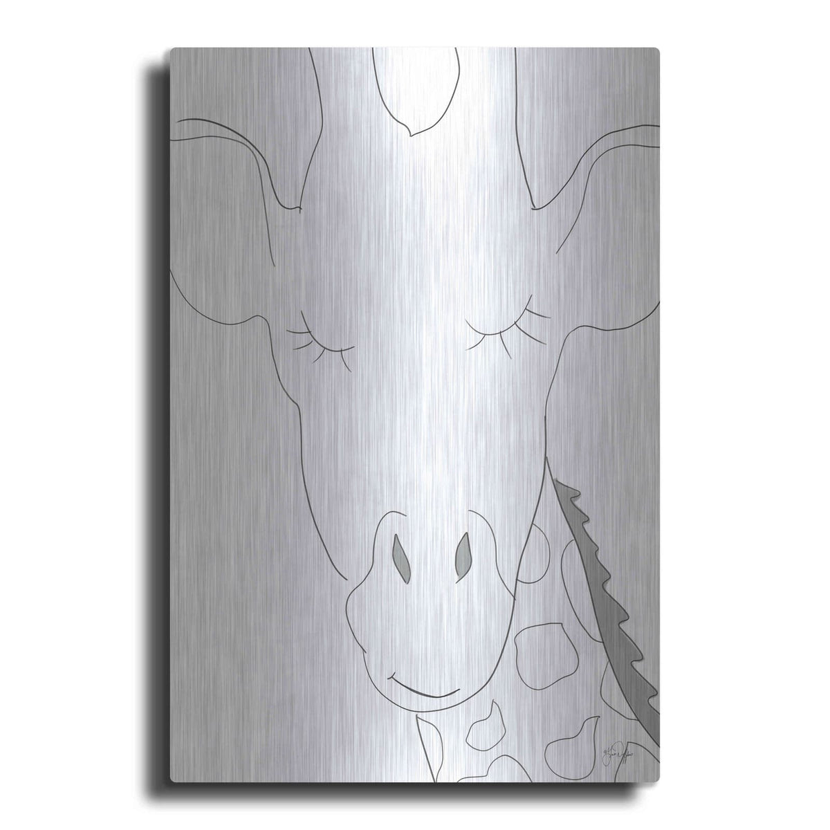 'Ice Giraffe' by Yass Naffas Designs – Metal Wall Art