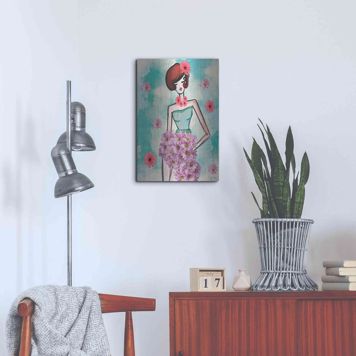 'Donna Fleur' by Yass Naffas Designs – Metal Wall Art, 16x24 room view