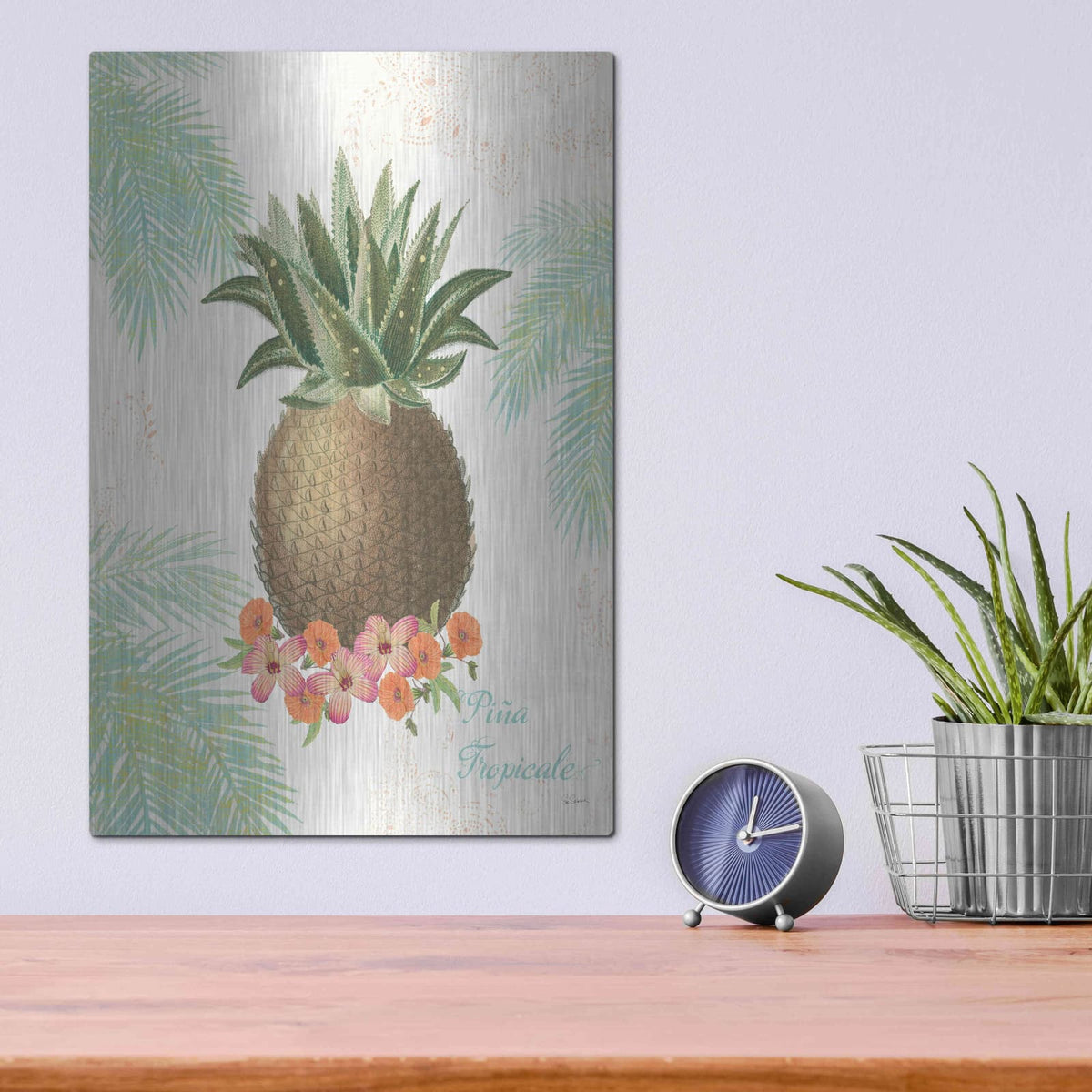 'Flamingo Tropicale IV' by Sue Schlabach – Metal Wall Art, 12x16 room view