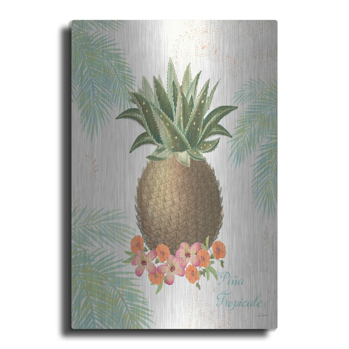 'Flamingo Tropicale IV' by Sue Schlabach – Metal Wall Art