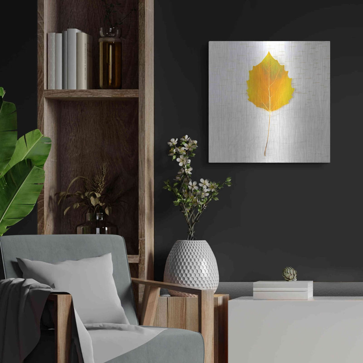 'Autumn Colors III' by Sue Schlabach – Metal Wall Art, 24x24 room view