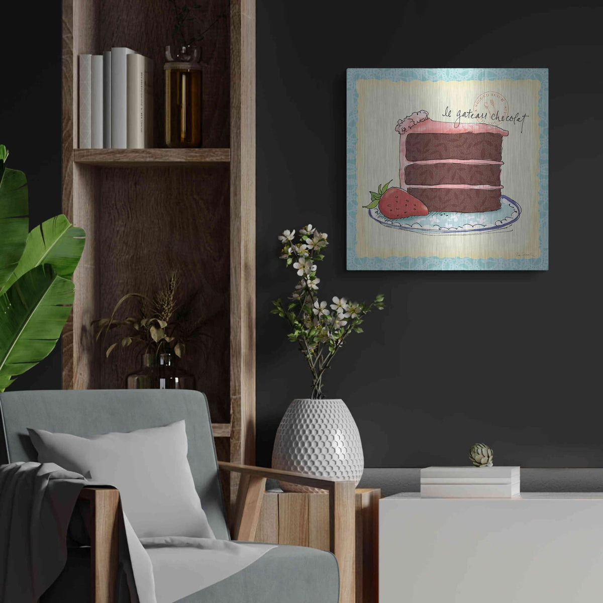 'Dessert Please I' by Sue Schlabach – Metal Wall Art, 24x24 room view