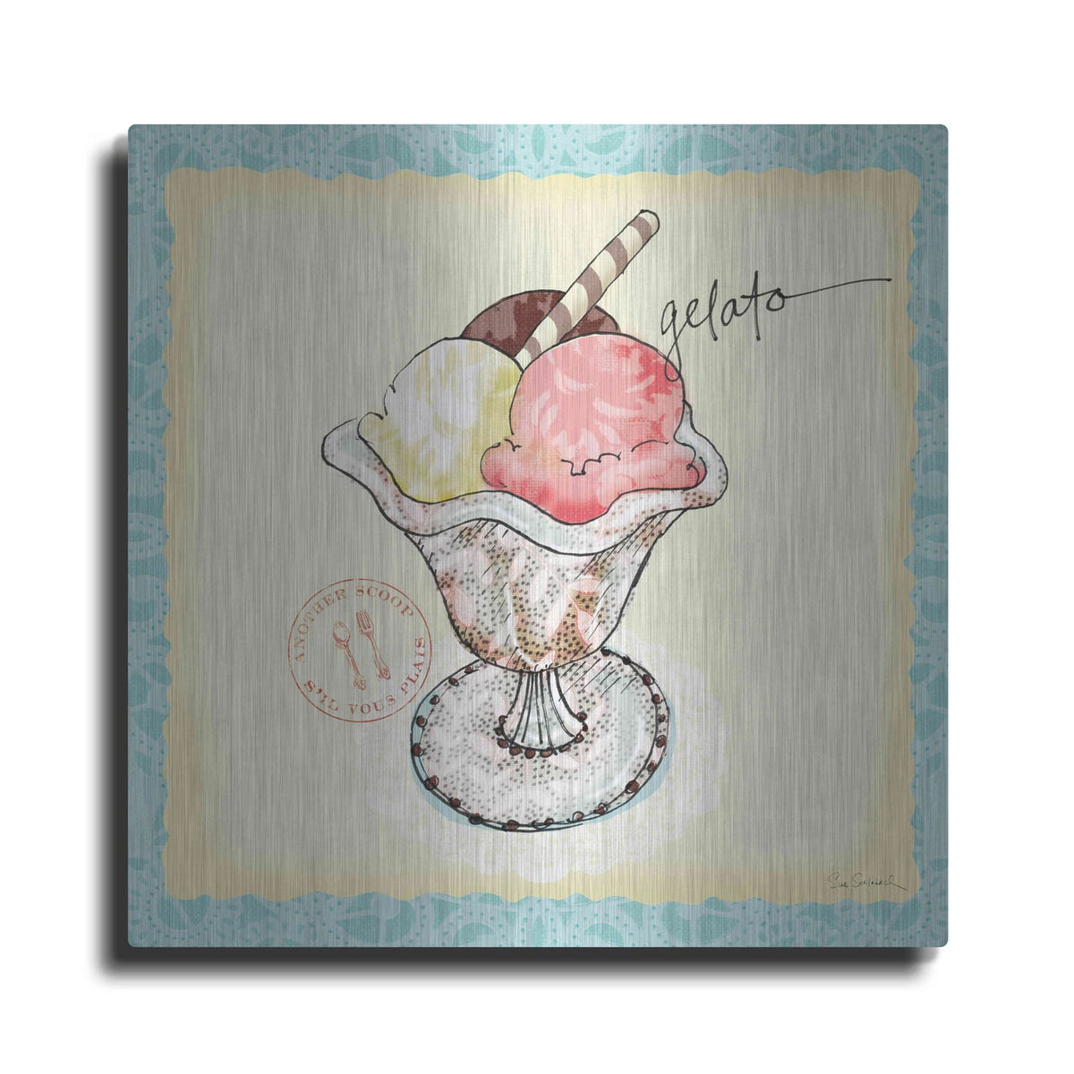 'Dessert Please III' by Sue Schlabach – Metal Wall Art