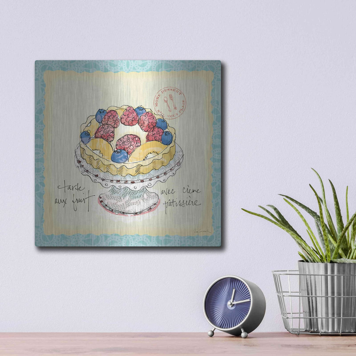 'Dessert Please IV' by Sue Schlabach – Metal Wall Art, 12x12 room view