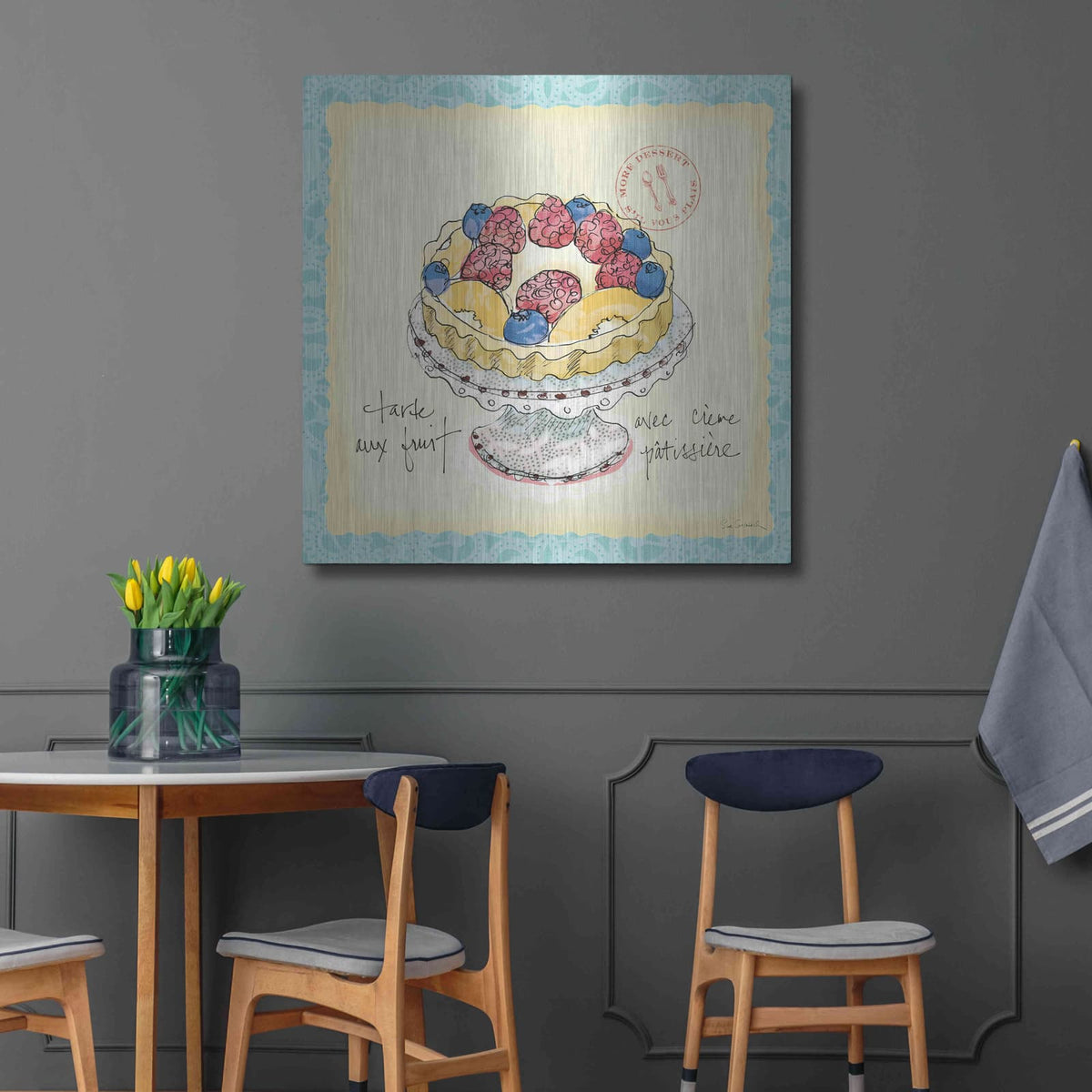 'Dessert Please IV' by Sue Schlabach – Metal Wall Art, 36x36 room view