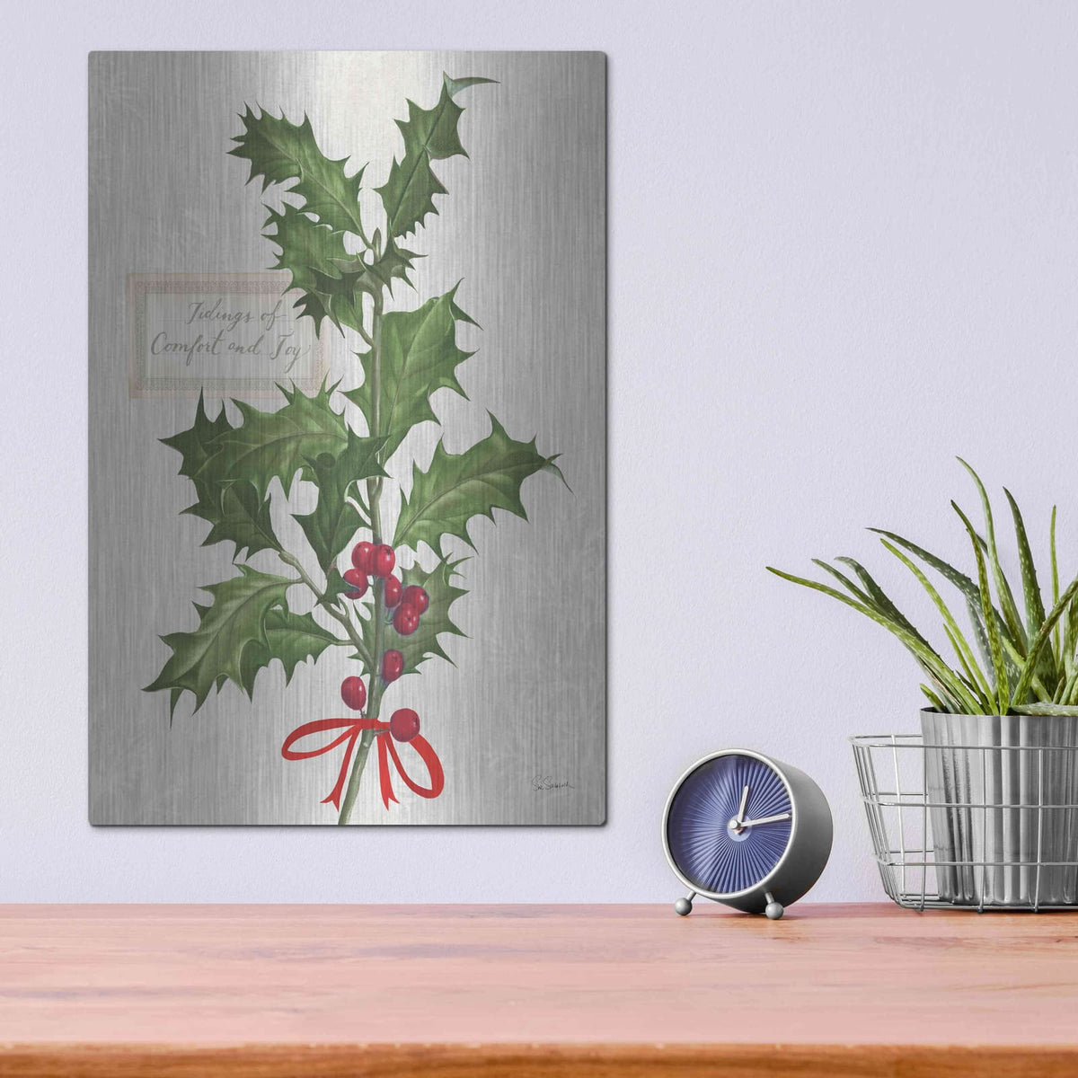 'Joyful Tidings VI' by Sue Schlabach – Metal Wall Art, 12x16 room view