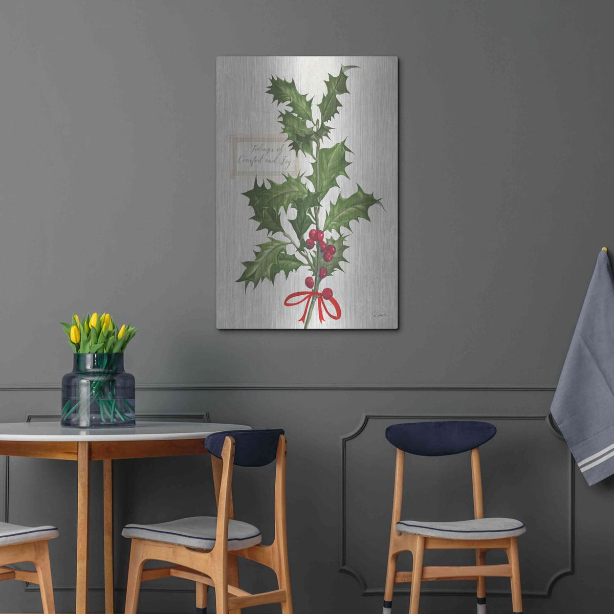 'Joyful Tidings VI' by Sue Schlabach – Metal Wall Art, 24x36 room view