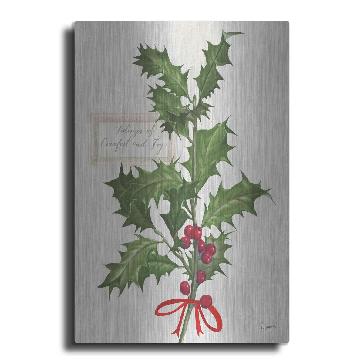 'Joyful Tidings VI' by Sue Schlabach – Metal Wall Art