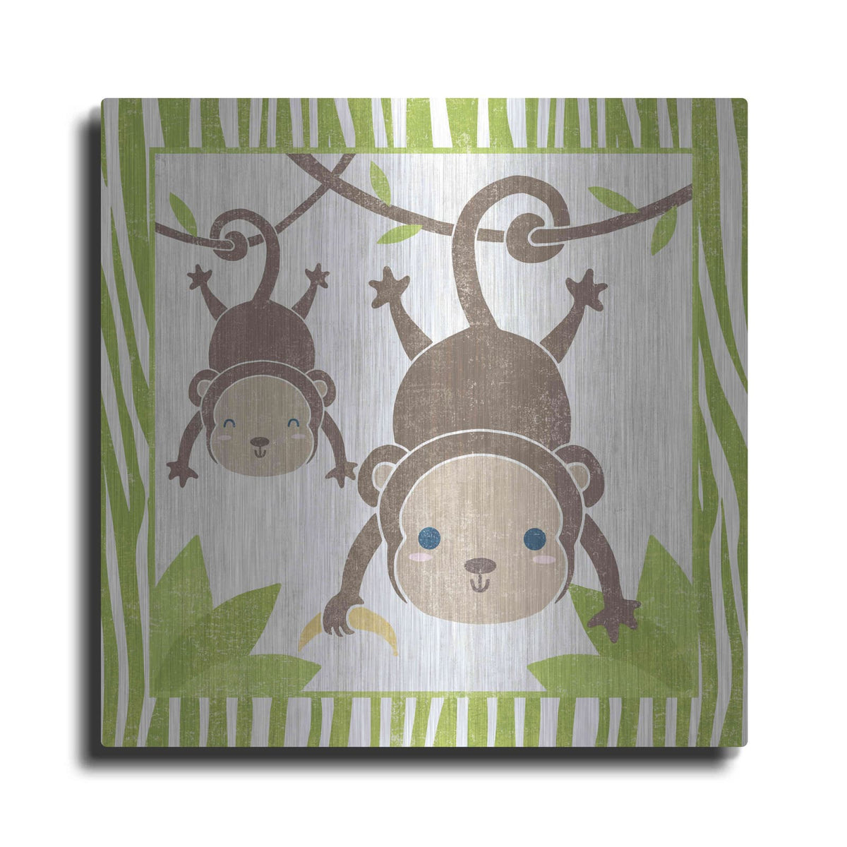 'Safari Fun Monkey' by Moira Hershey – Metal Wall Art