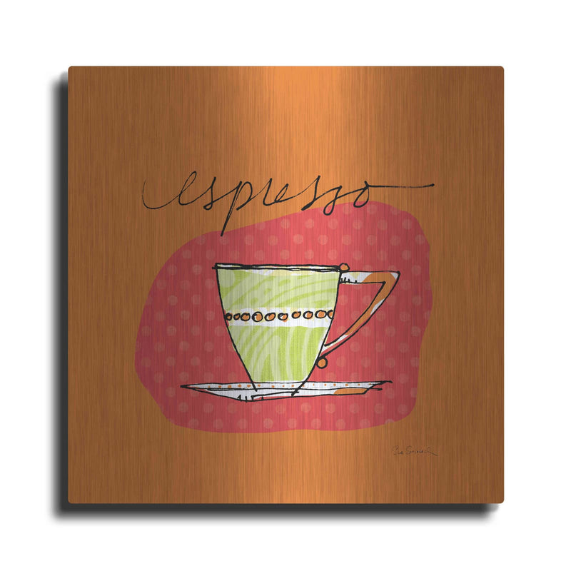 'Colorful Coffee Espresso No Border' by Sue Schlabach – Metal Wall Art
