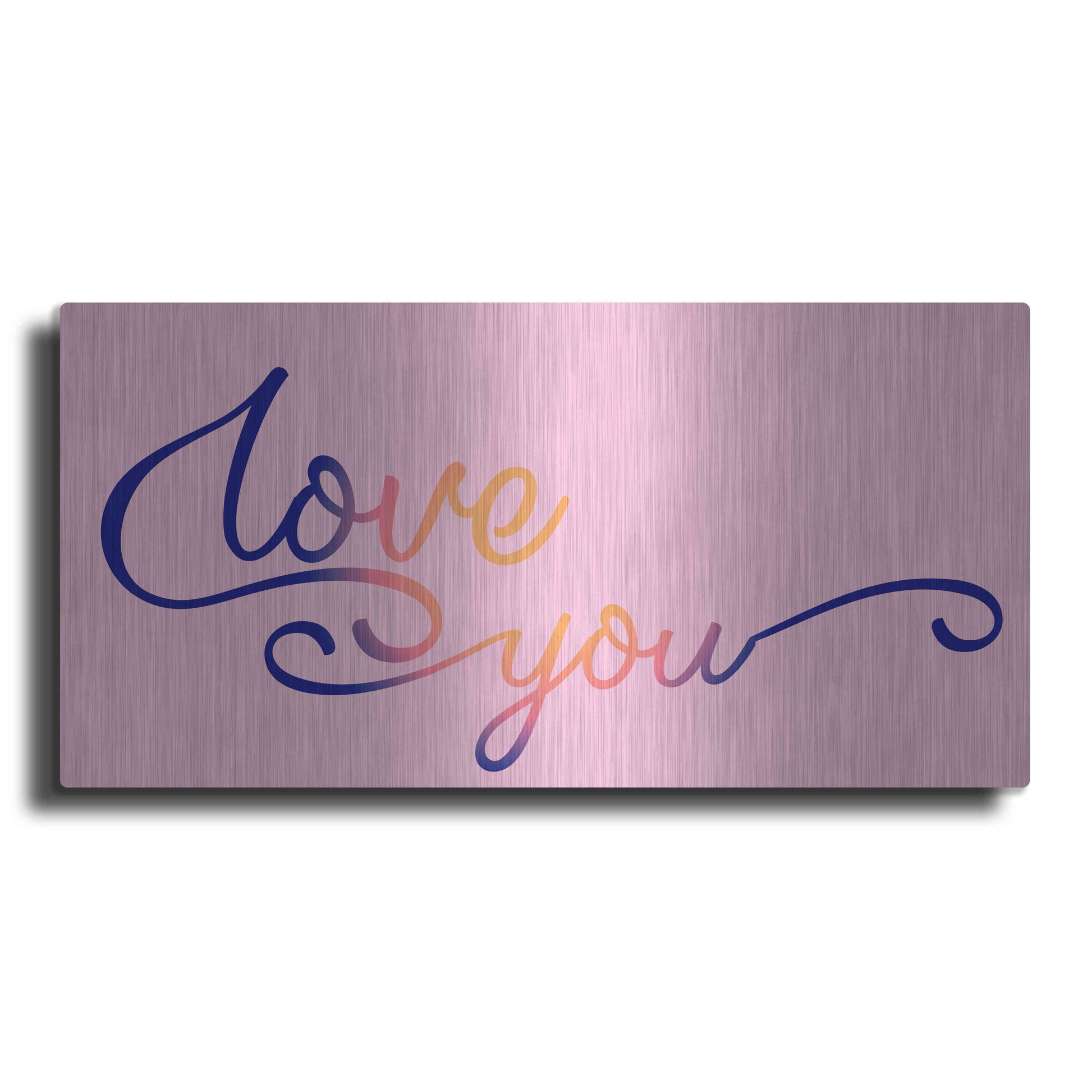 Luxe Metal Art 'Love You Sunrise' by Epic Portfolio, Metal Wall Art