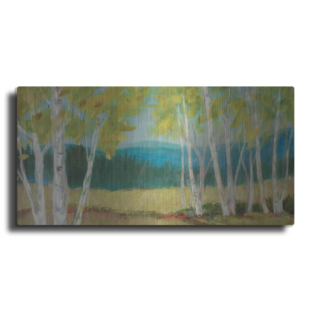 'Birch Road Crop' by Sue Schlabach – Metal Wall Art