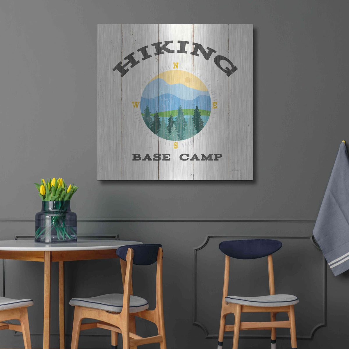 'Cabin Life XV' by Sue Schlabach – Metal Wall Art, 36x36 room view