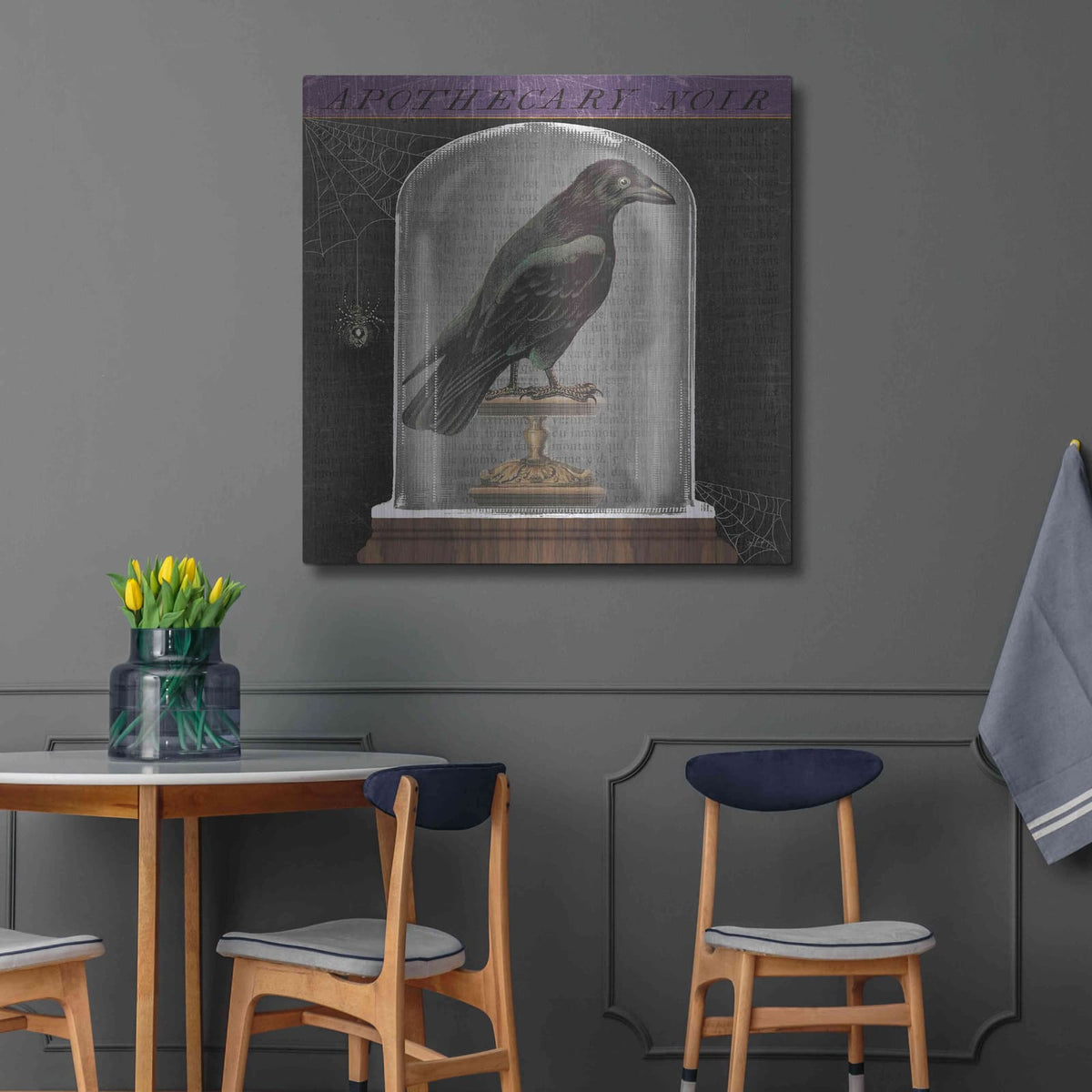 'Apothecary Noir I' by Sue Schlabach – Metal Wall Art, 36x36 room view