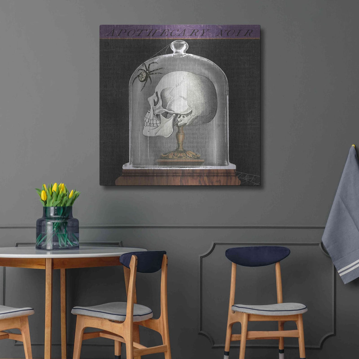 'Apothecary Noir II' by Sue Schlabach – Metal Wall Art, 36x36 room view