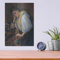 'Young Italian Woman At A Table' by Paul Cezanne – Metal Wall Art, 12x16 room view