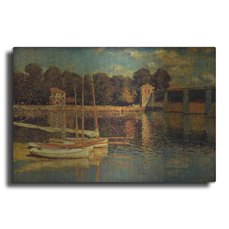 'The Argenteuil Bridge' by Claude Monet – Metal Wall Art