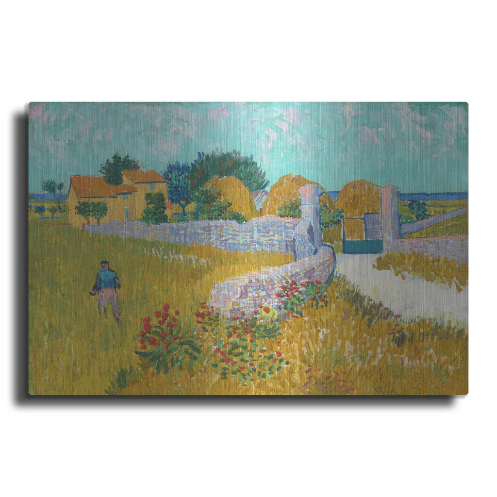 'Farmhouse in provence' by Vincent Van Gogh – Metal Wall Art