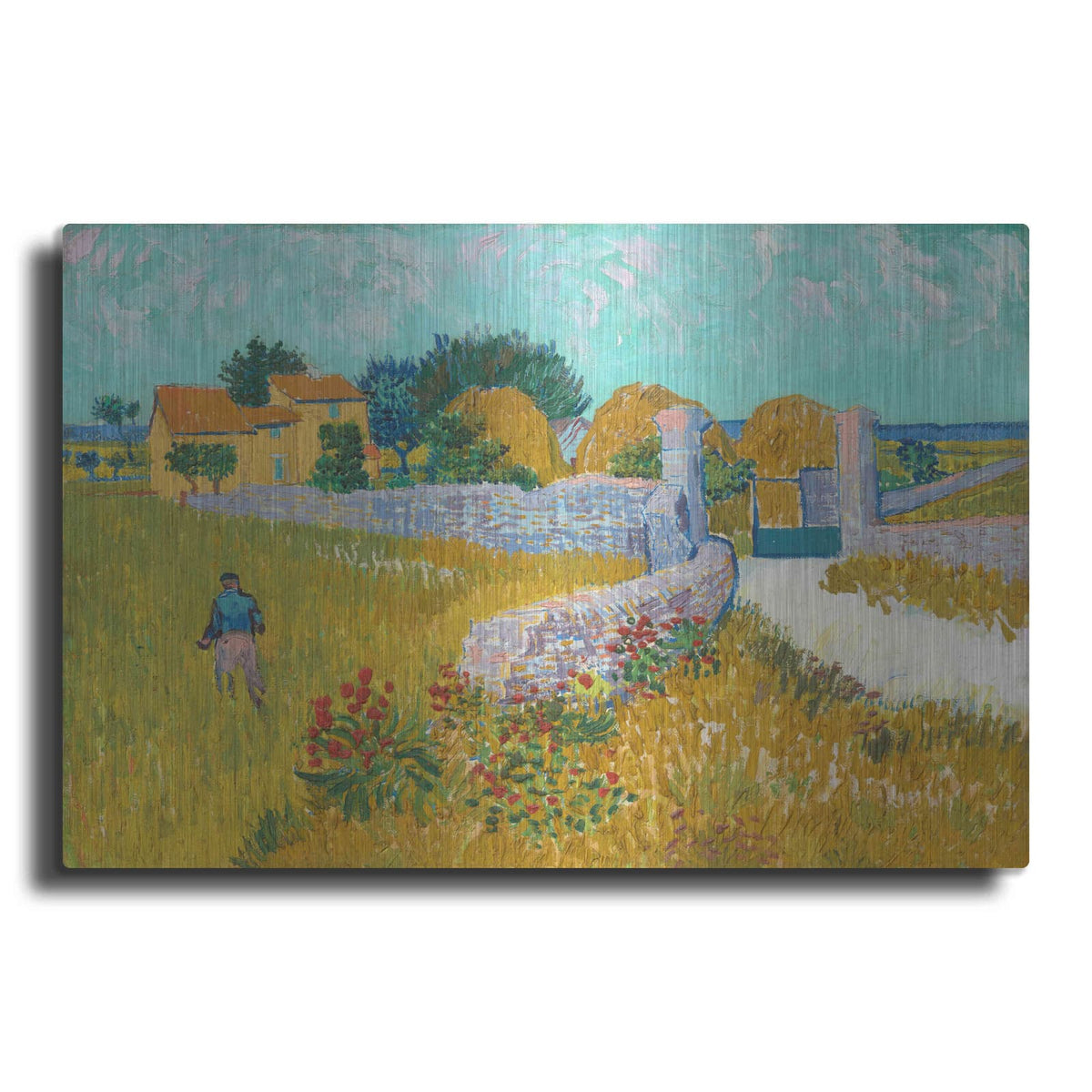 'Farmhouse in provence' by Vincent Van Gogh – Metal Wall Art