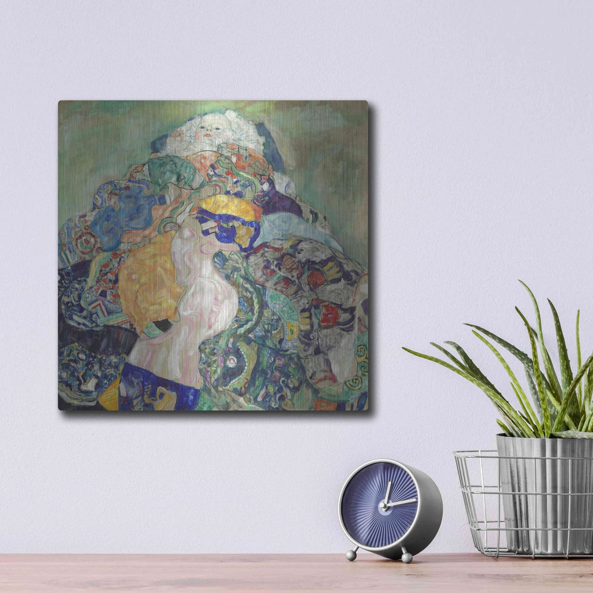 'Baby' by Gustav Klimt – Metal Wall Art, 12x12 room view