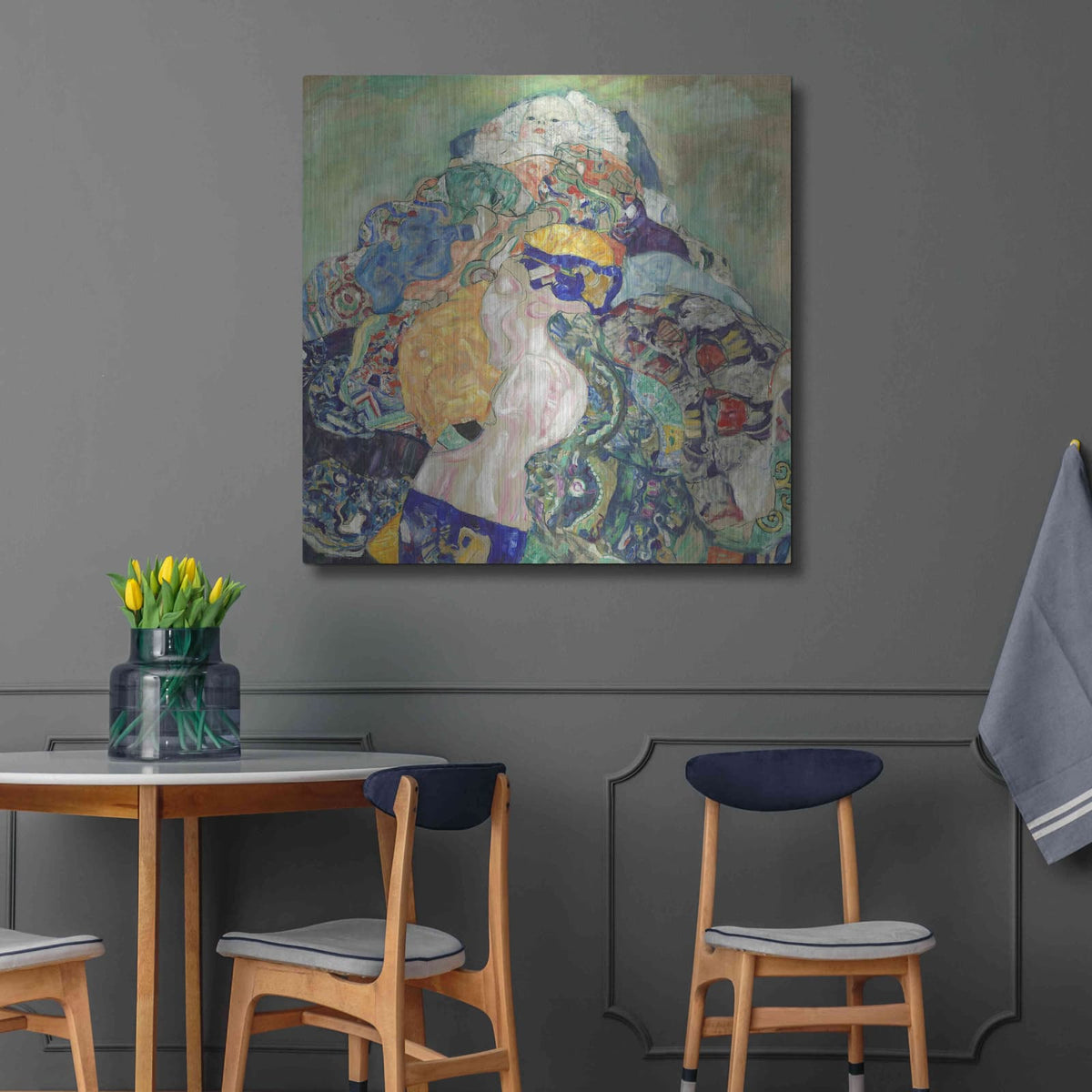 'Baby' by Gustav Klimt – Metal Wall Art, 36x36 room view