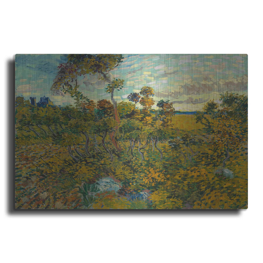 'Sunset At Montmajour 1888' by Vincent Van Gogh – Metal Wall Art