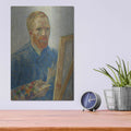 'Self-Portrait As A Painter' by Vincent Van Gogh – Metal Wall Art, 12x16 room view