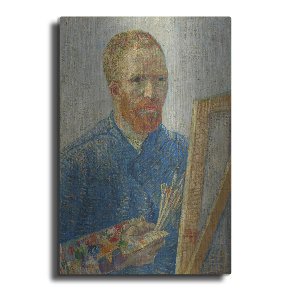 'Self-Portrait As A Painter' by Vincent Van Gogh – Metal Wall Art