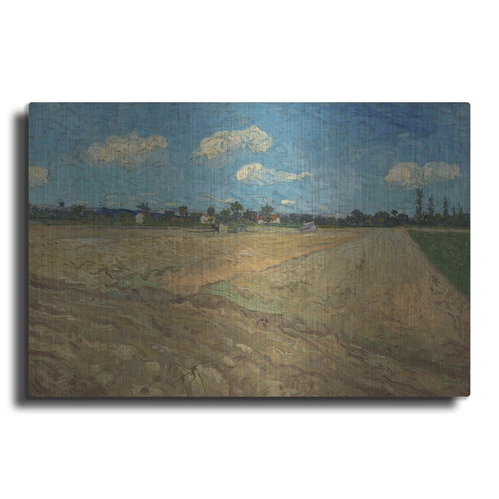 'Ploughed Fields' by Vincent Van Gogh – Metal Wall Art