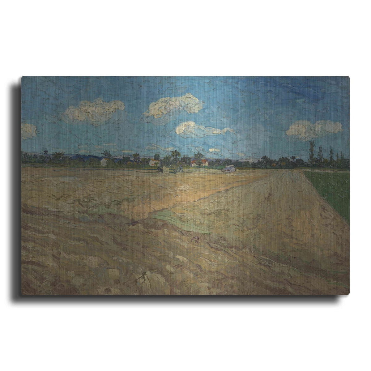'Ploughed Fields' by Vincent Van Gogh – Metal Wall Art