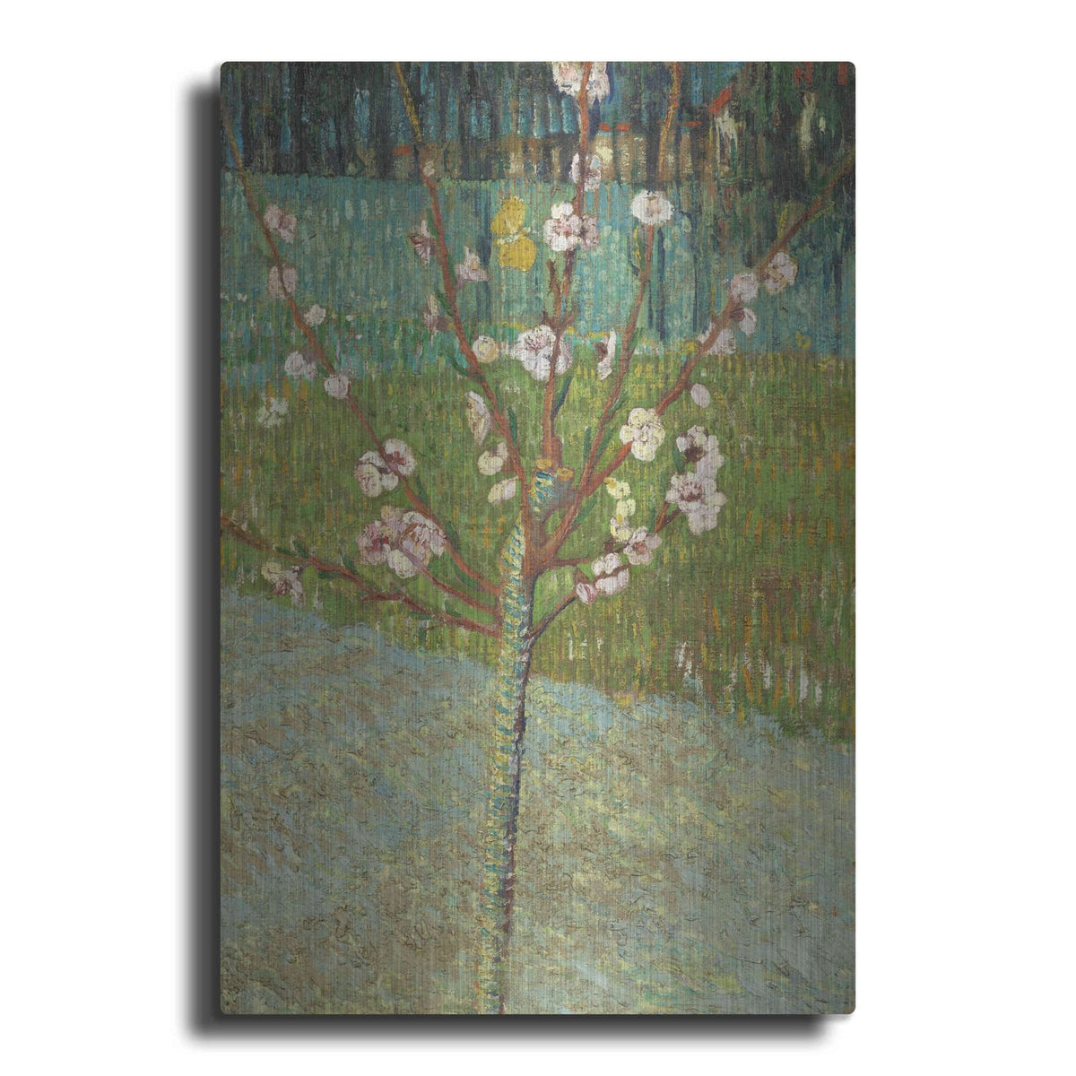 'Peach Tree In Blossom' by Vincent Van Gogh – Metal Wall Art