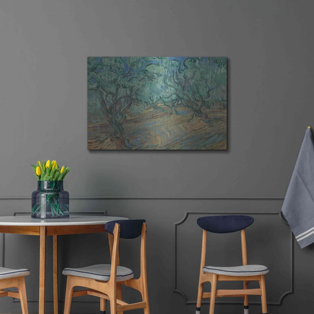 'Olive Grove' by Vincent Van Gogh – Metal Wall Art, 36x24 room view