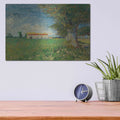 'Farmhouse In A Wheatfield' by Vincent Van Gogh – Metal Wall Art, 16x12 room view