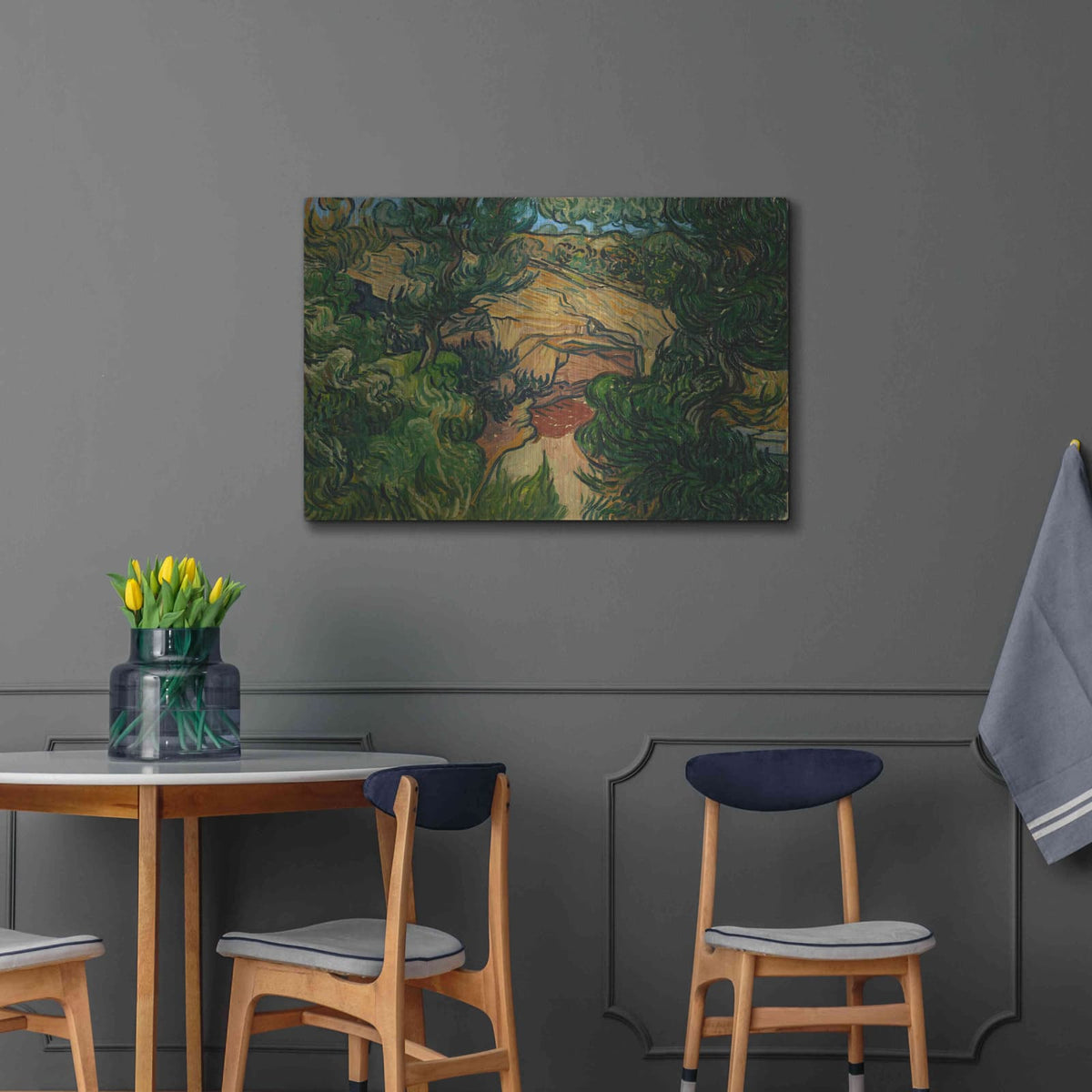 'Entrance To A Quarry' by Vincent Van Gogh – Metal Wall Art, 36x24 room view