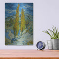 'Two Poplars In The Alpilles Near Saint-Rémy' by Vincent Van Gogh – Metal Wall Art, 12x16 room view