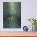 'The Prison Courtyard' by Vincent Van Gogh – Metal Wall Art, 12x16 room view