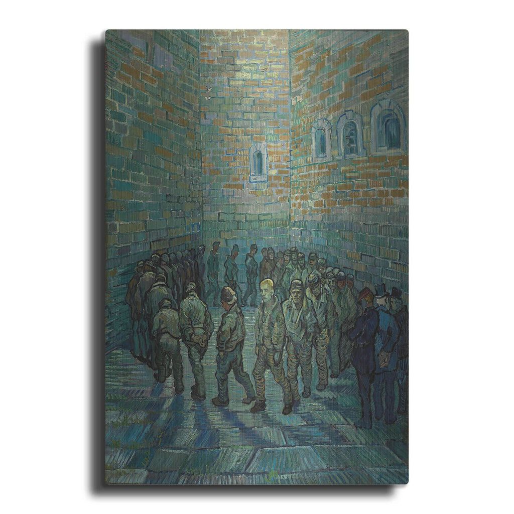 'The Prison Courtyard' by Vincent Van Gogh – Metal Wall Art