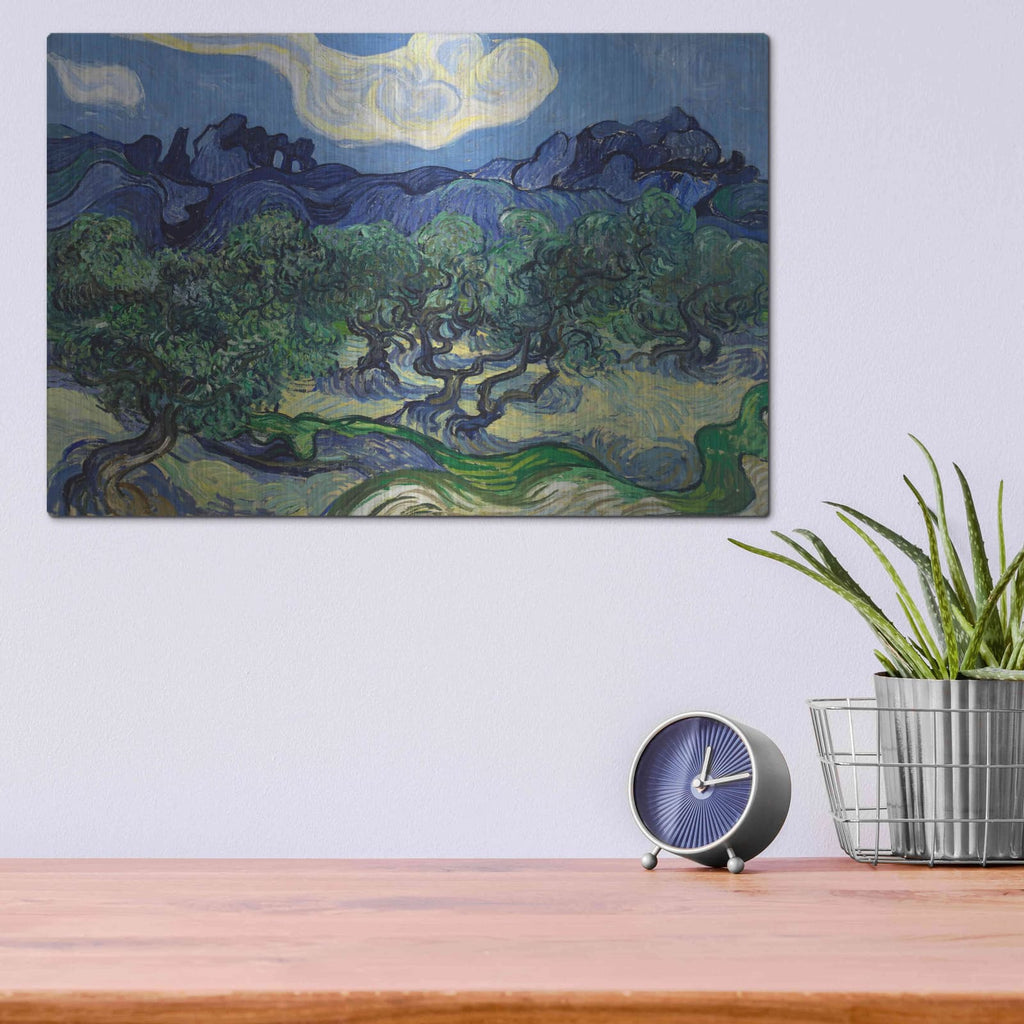 'The Olive Trees' by Vincent Van Gogh – Metal Wall Art, 16x12 room view